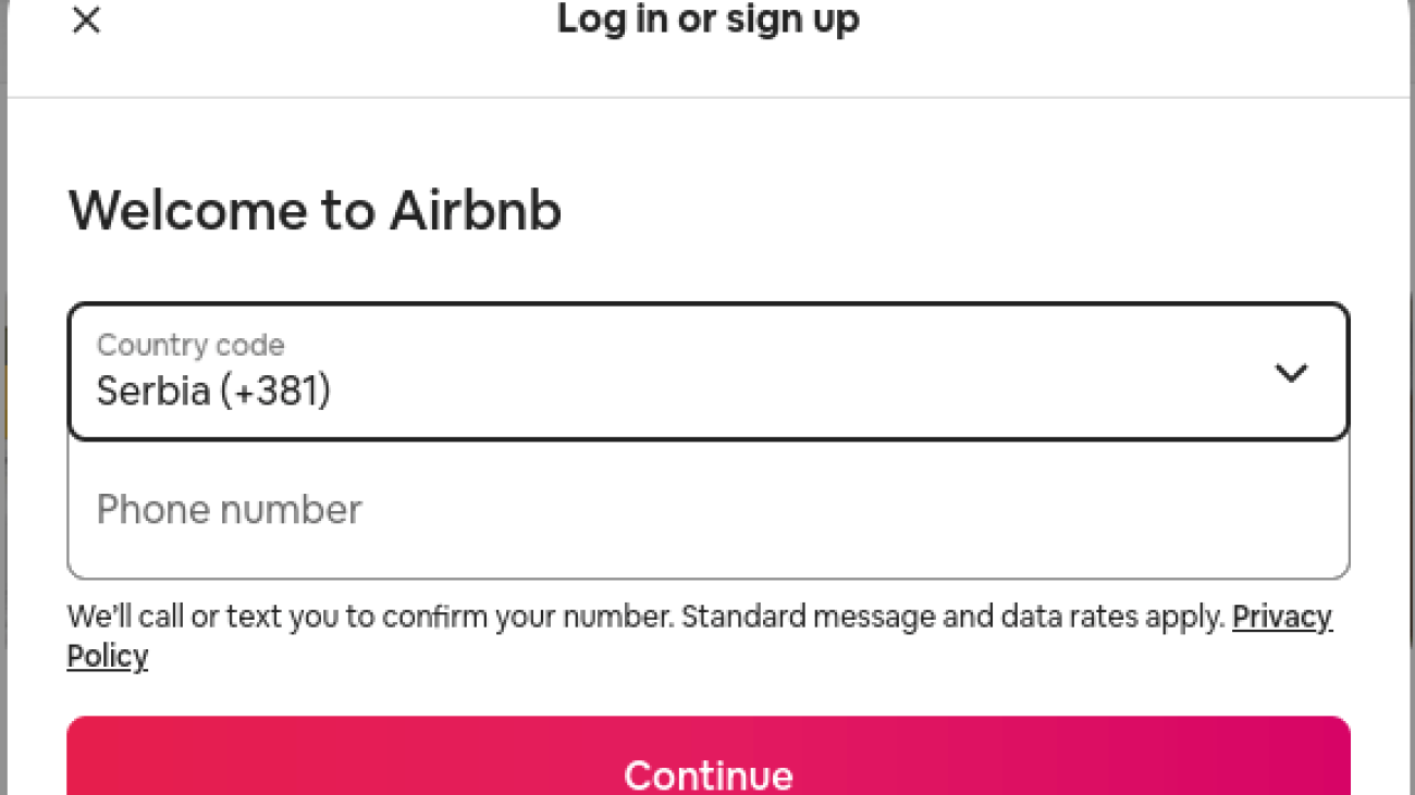 Airbnb Registration