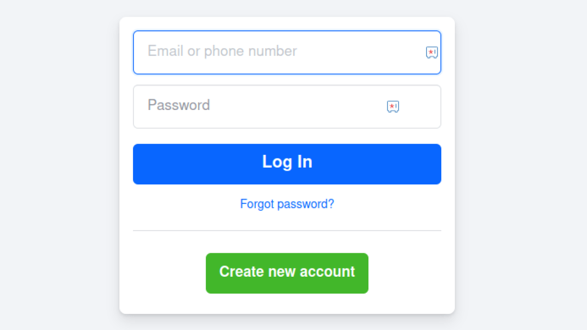 Facebook Login