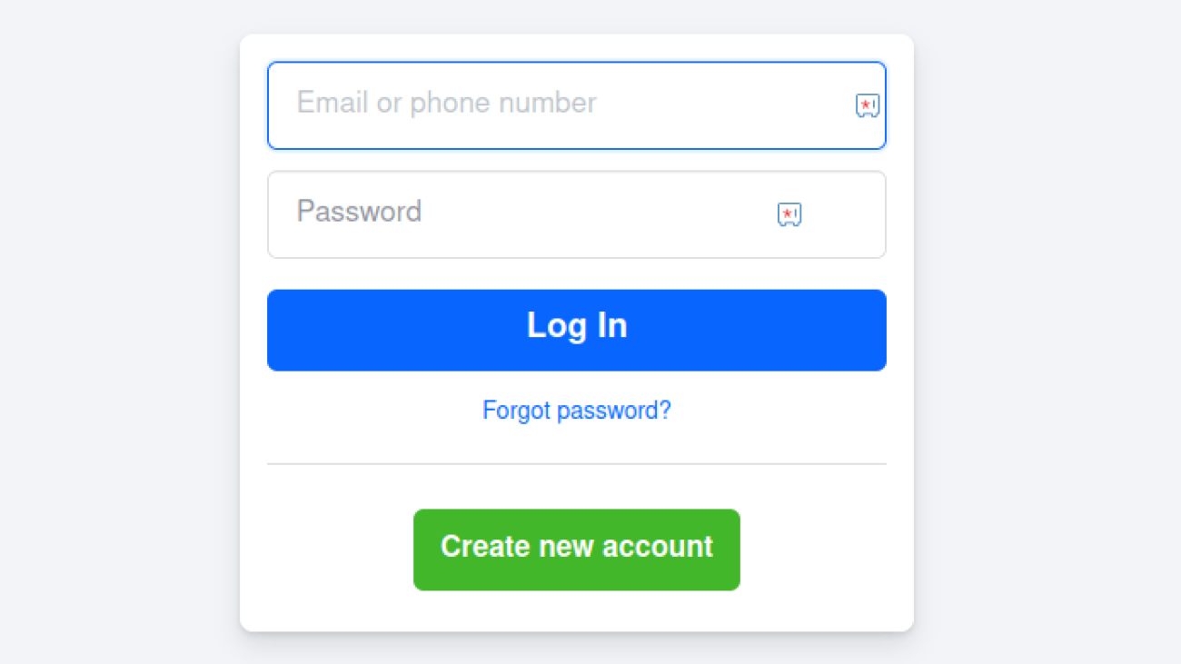 Facebook Login