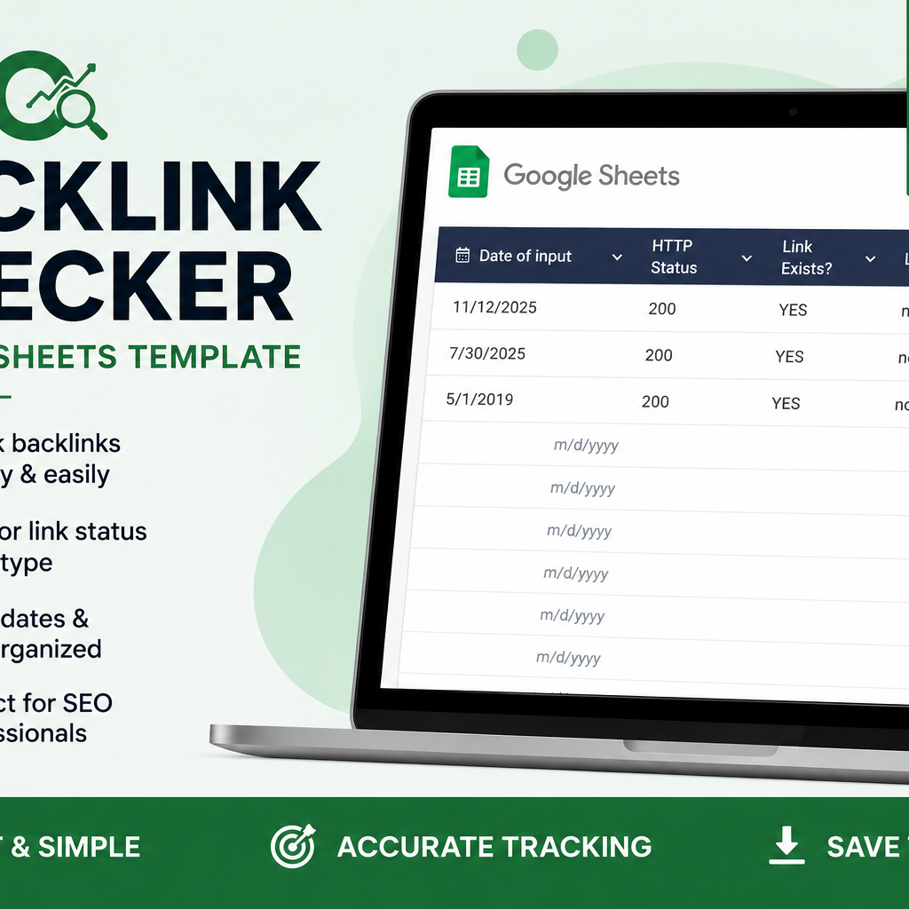 seo backlink monitor for Google Sheets